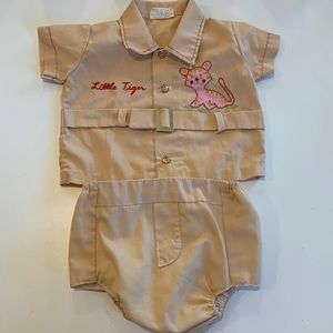 Vintage Catton Candy Little Tiger shirt and short